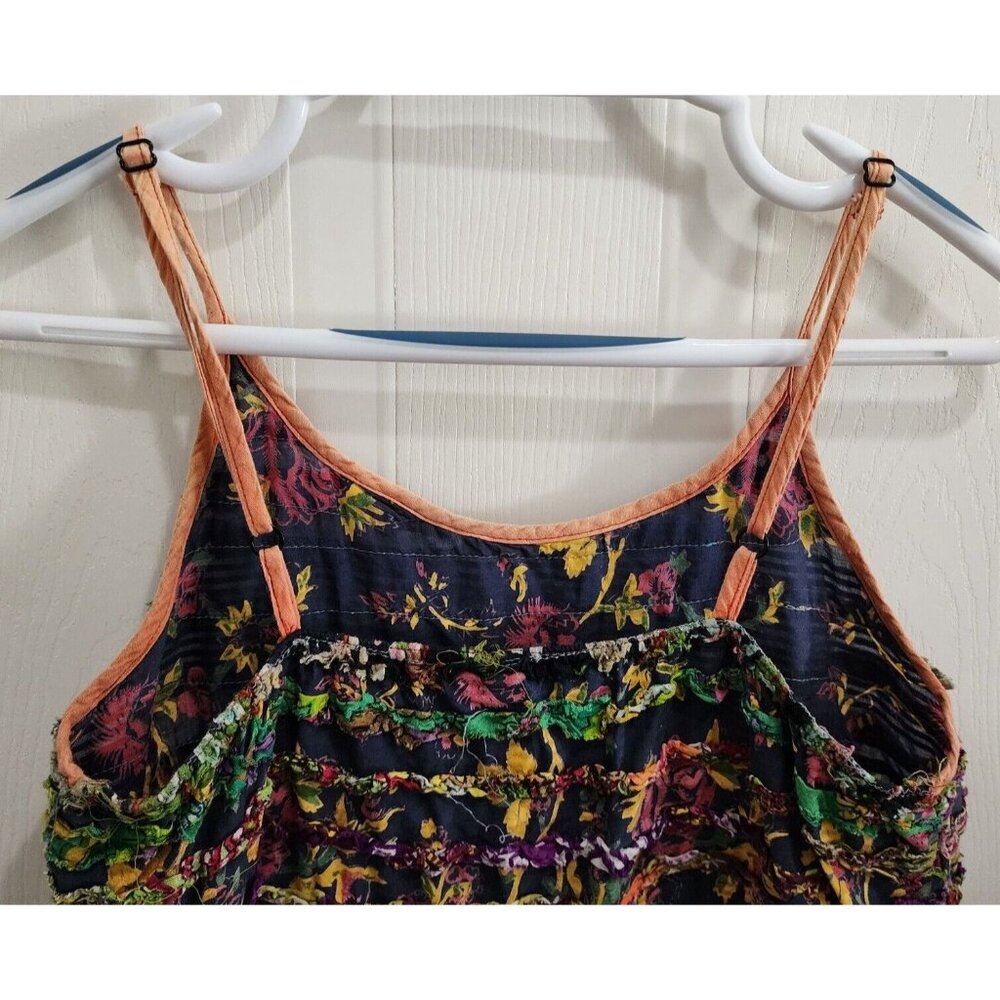 Women's Multicolor Ruffled Tank Top - Picture 6 of 10